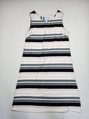 Sleeveless Striped Sundress Dress By Sunday Small White Black Pink